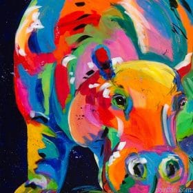 Colorful Hippo Paint By Numbers.png
