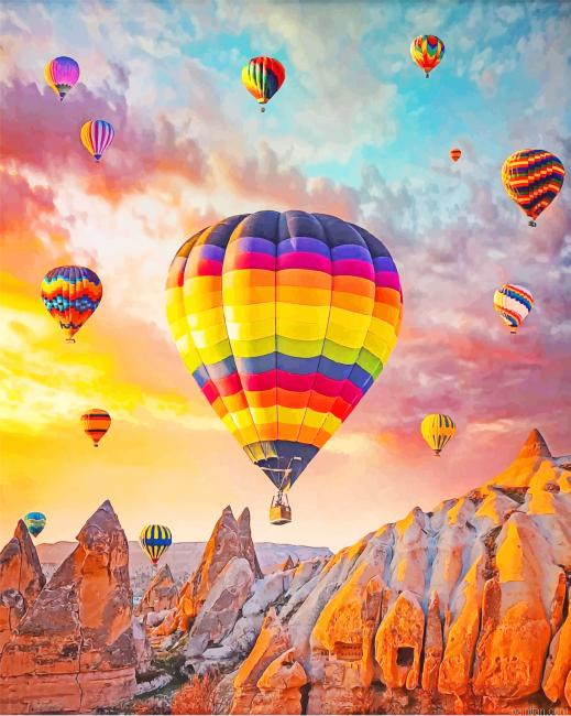 Colorful Hot Air Balloons Turkey New Paint By Numbers.png