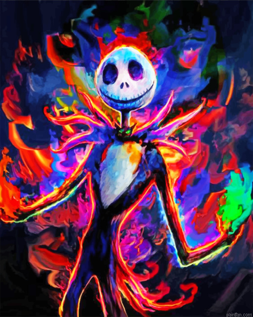 Colorful Jack Nightmare Before Christmas Paint By Number.png