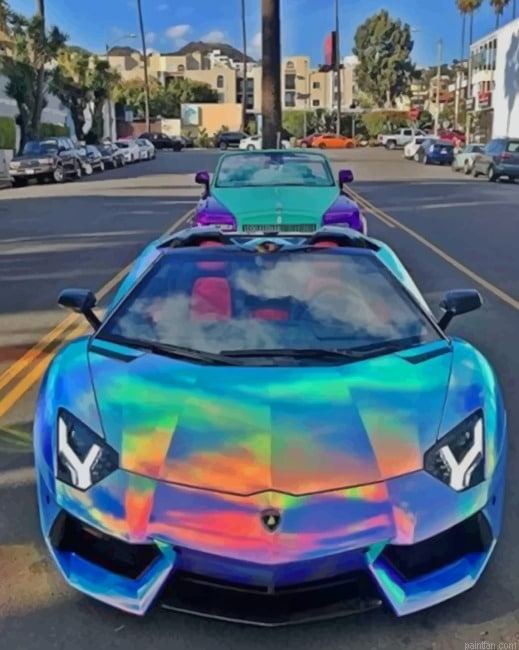 Colorful Lamborghini New Paint By Numbers.png