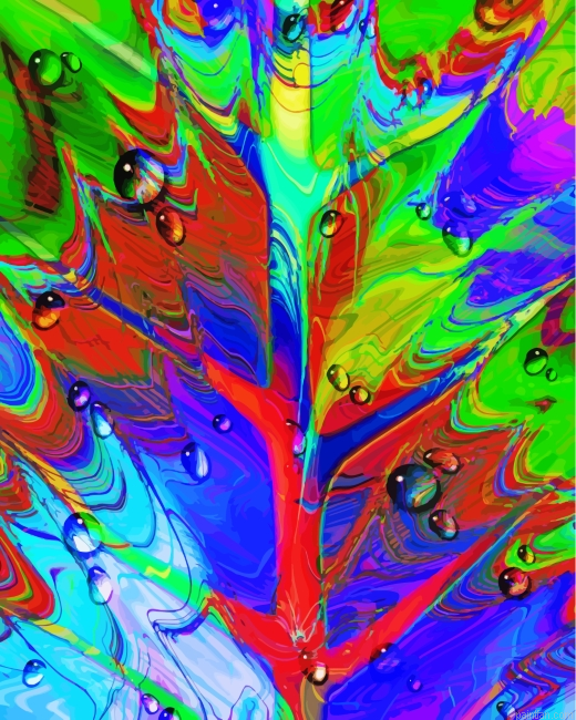 Colorful Leave Paint By Number.png