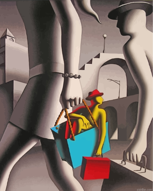 Colorful Man In Monochrome World Paint By Number.png