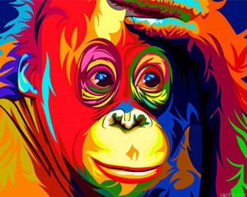 Colorful Monkey Paint By Number.png