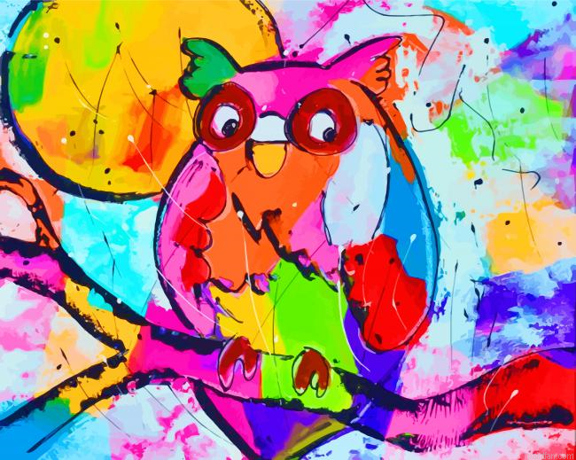 Colorful Owl Art Paint By Number.png