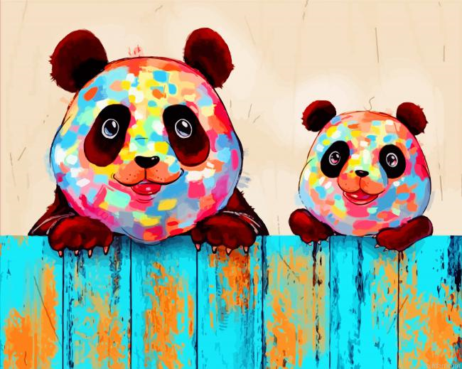 Colorful Pandas Paint By Number.png