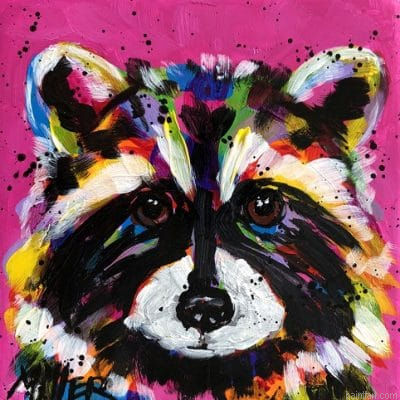 Colorful Raccoon Paint By Numbers.png