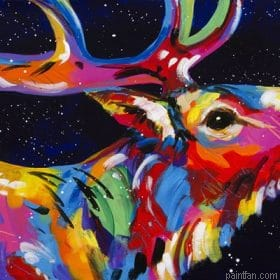 Colorful Reindeer Paint By Numbers.png