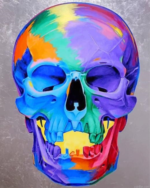 Colorful Skull Paint By Number.png