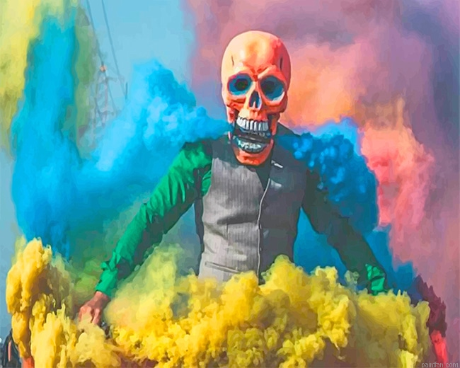 Colorful Smoke Skull New Paint By Numbers.png
