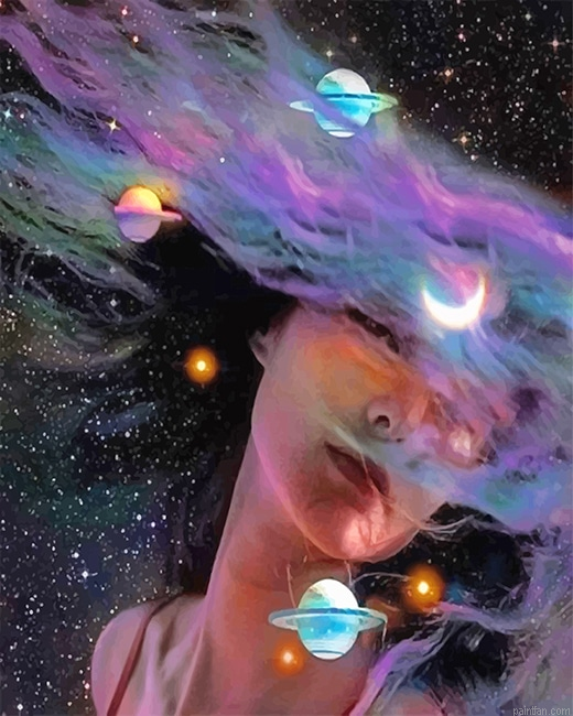Colorful Space Girl New Paint By Numbers.png