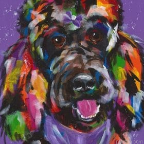 Colorful Standard Poodle Paint By Numbers.png