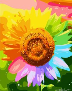 Colorful Sunflower Paint By Numbers.png