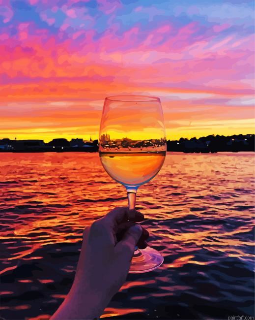 Colorful Sunset Wine Glass Paint By Numbers.png