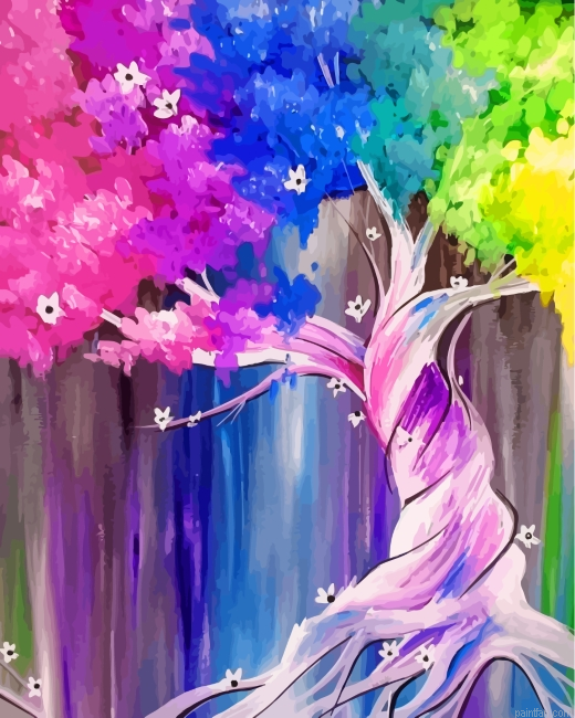 Colorful Tree Art Paint By Number.png