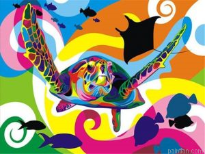 Colorful Turtles Paint By Numbers.png