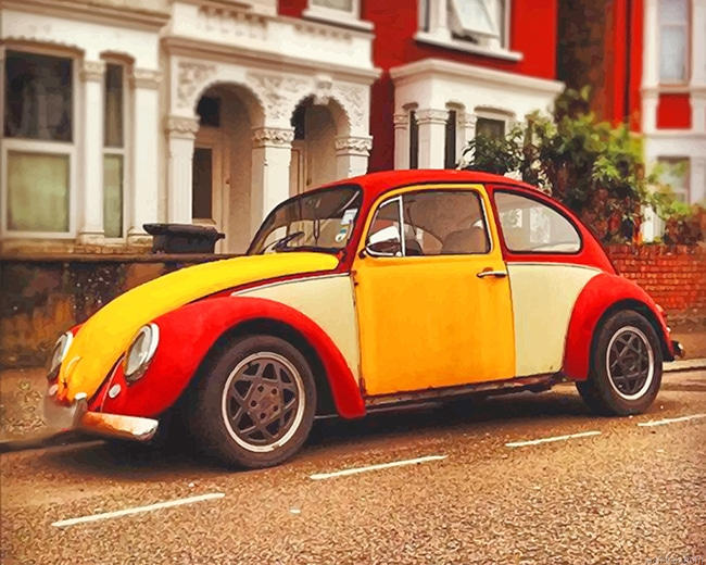 Colorful Vw Beetle New Paint By Numbers.png