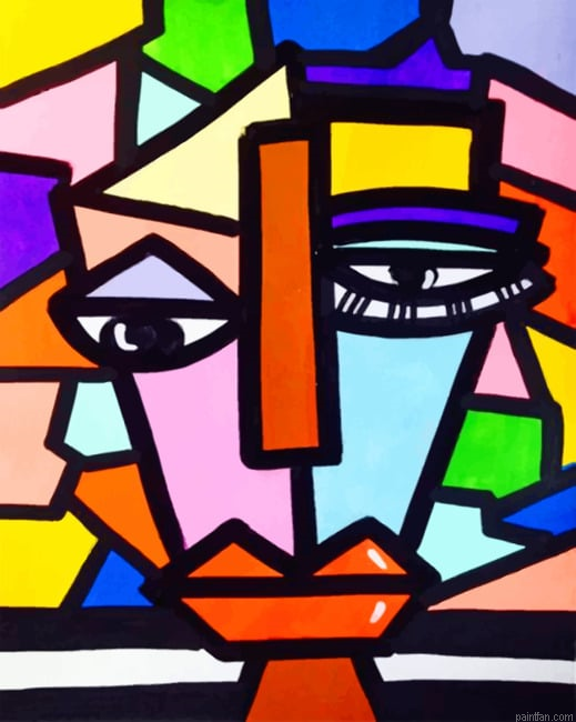Colorful Weird Face Abstract Paint By Numbers.png