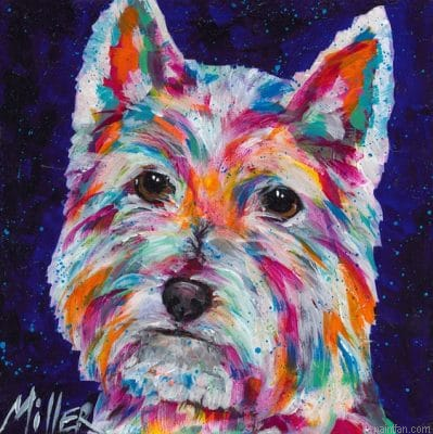 Colorful West Highland Terrier Paint By Numbers.png