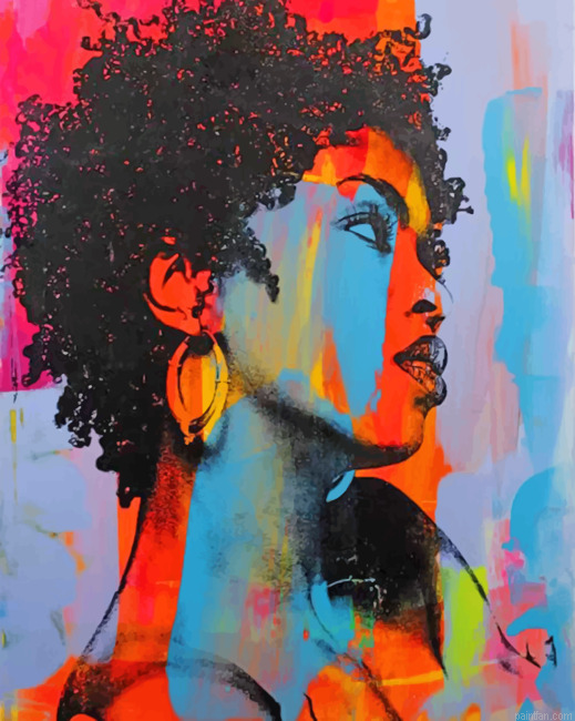 Colorful Woman Art Paint By Numbers.png