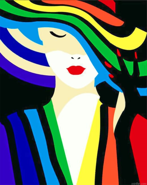 Colorful Woman Illustration New Paint By Numbers.png