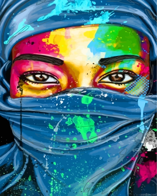 Colorful Woman Paint By Number.png