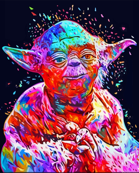 Colorful Yoda Pop Art Paint By Numbers.png