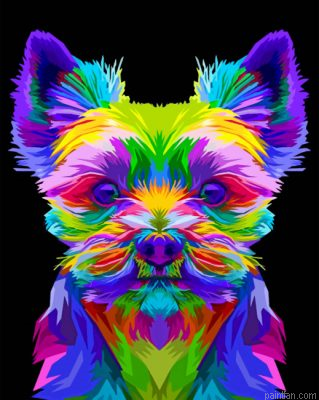 Colorful Yorkshire Terrier Paint By Number.png