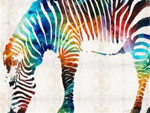 Colorful Zebra Paint By Numbers.png