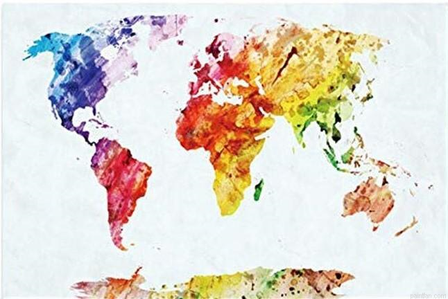 Colourful World Map Landscape Paint By Number.png