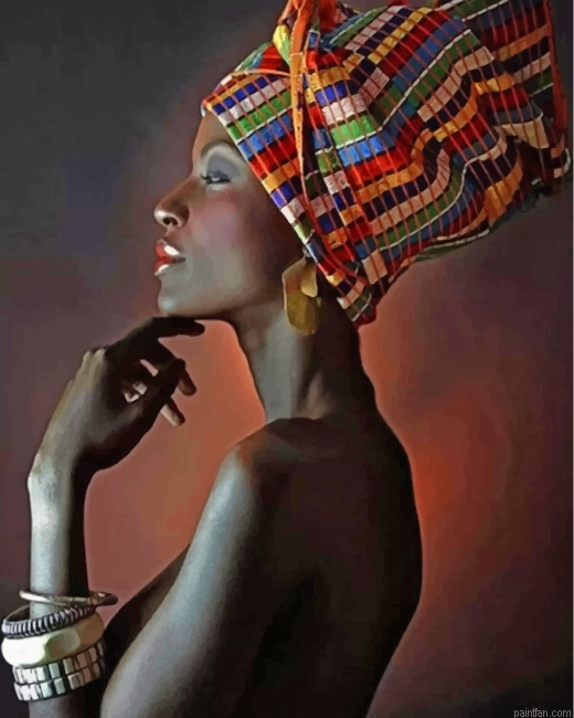 Cool African Woman Paint By Number.png