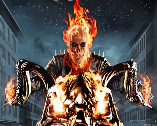 Cool Ghost Rider Paint By Number.png