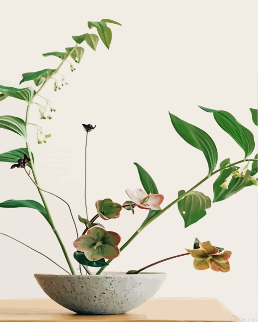Cool Japanese Ikebana Paint By Number.png
