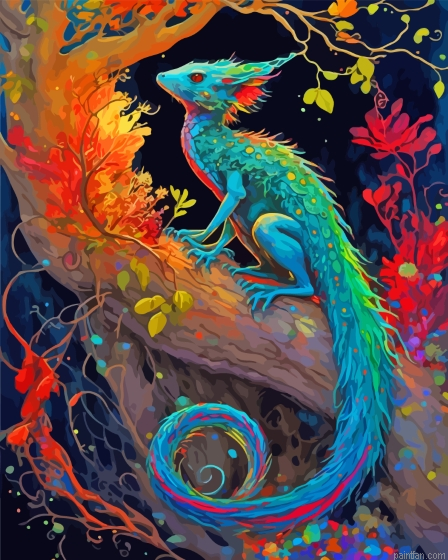 Cool Mystical Dragon Paint By Numbers.png