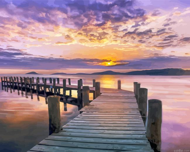 Cool Pier Sunset Paint By Numbers.png