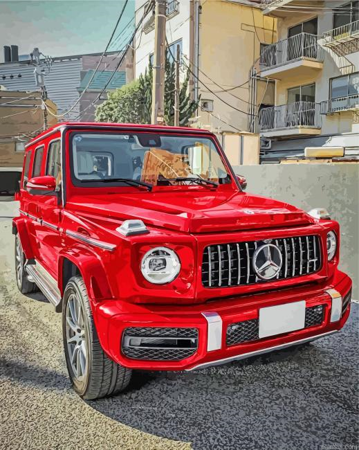 Cool Red Mercedes Paint By Number.png