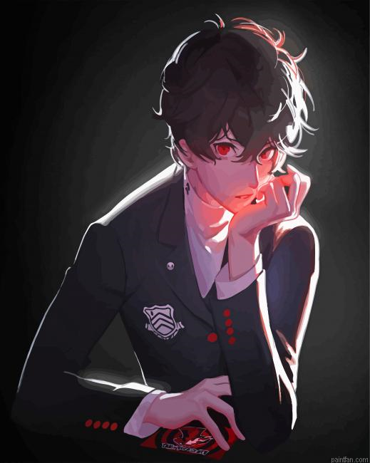 Cool Ren Amamiya Paint By Numbers.png