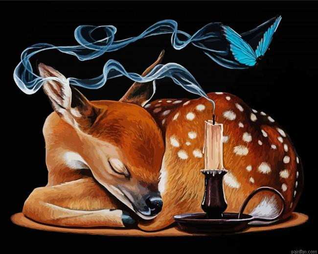Cool Resting Deer Paint By Numbers.png