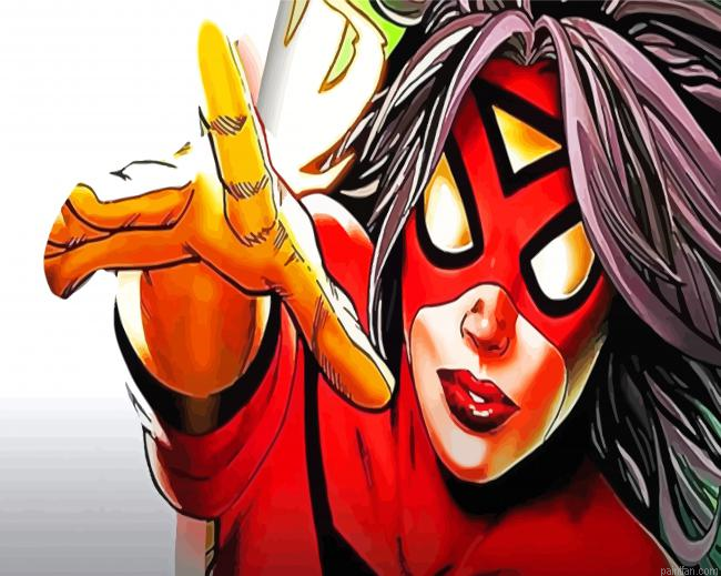 Cool Spider Woman Paint By Numbers.png