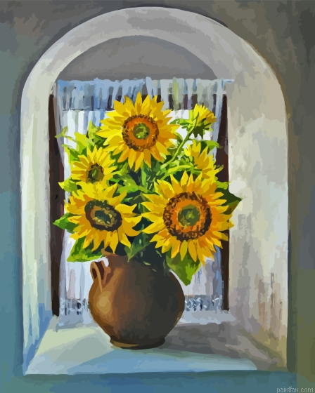 Cool Sunflower Paint By Numbers.png