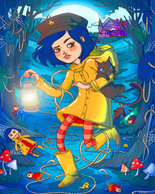 Coraline And Cat Paint By Number.png