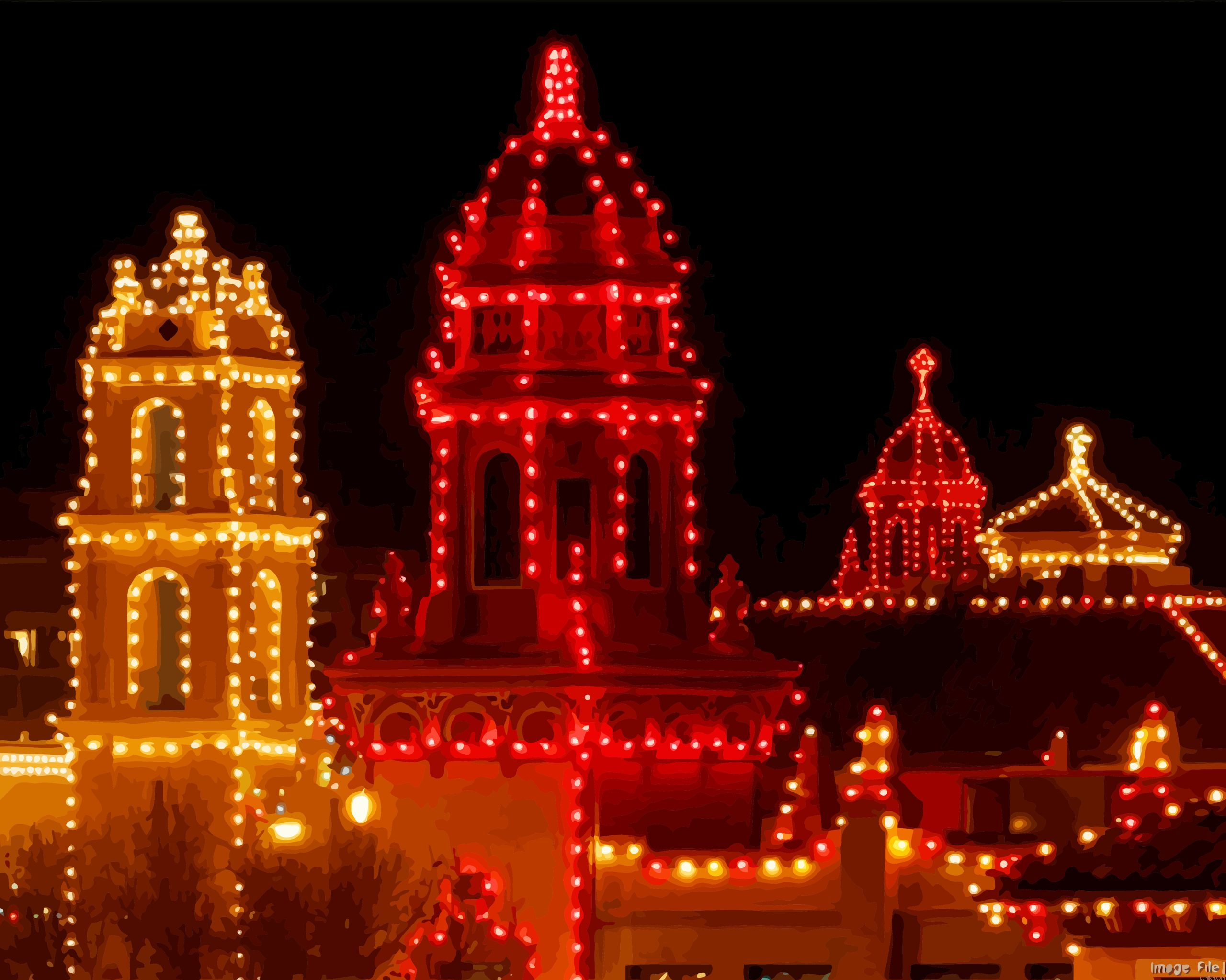 Country Club Kansas Christmas Lights Paint By Numbers.png