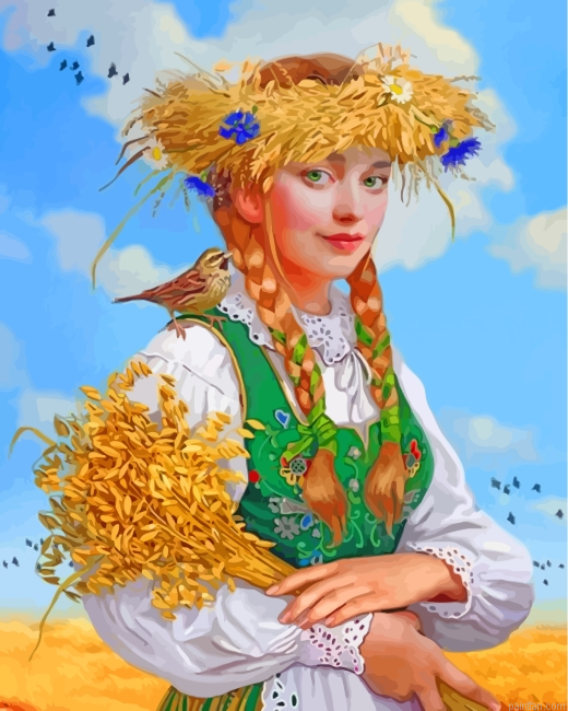 Countryside Girl Paint By Number.png