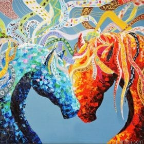Couple Abstract Horses Paint By Numbers.png