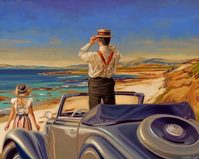 Couple Contemplating The Beach New Paint By Numbers.png