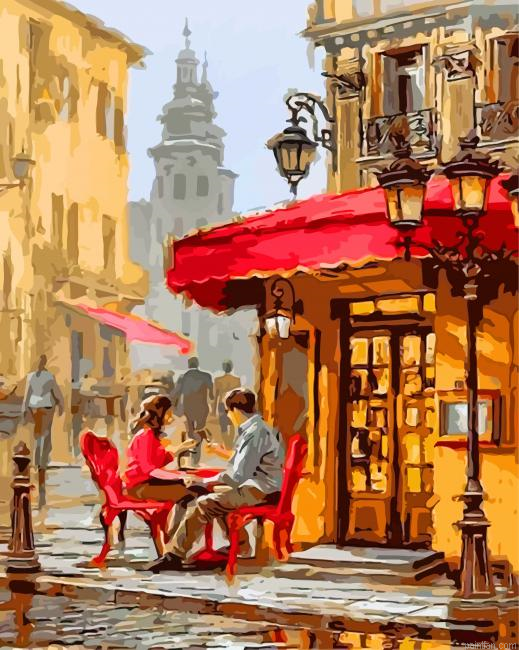 Couple Having Coffee Paint By Number.png
