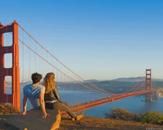 Couple In Golden Gate Bridge New Paint By Numbers.png