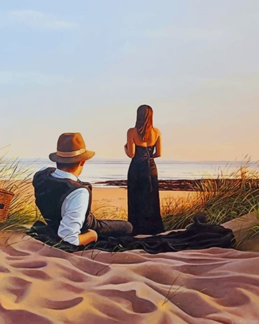 Couple On The Beach New Paint By Numbers.png