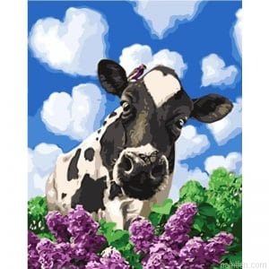 Cow In Flowers Paint By Numbers.png