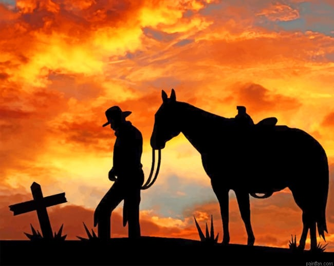 Cowboy Silhouette Paint By Numbers.png