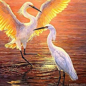 Cranes At Sunset Paint By Numbers.png